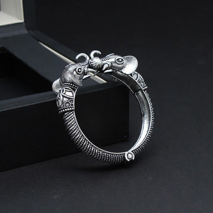 Silver Color Oxidised Bracelet (GSB200SLV)
