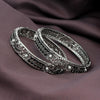 Silver Color 1 Pair Of Oxidised Bangle Size: 2.8 (GSB274SLV-2.8)