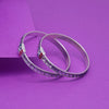 Silver Color 1 Pair Of Oxidised Kids Bangles Size: 1.6 (GSB324SLV-1.6)