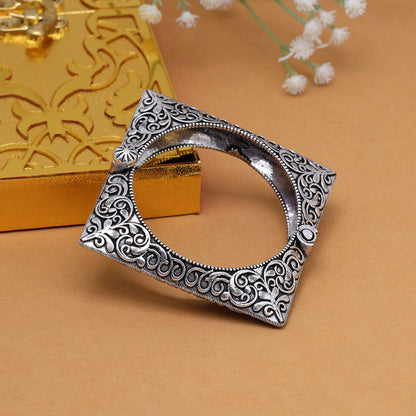 Silver Color Oxidised Bracelet (GSB344SLV)