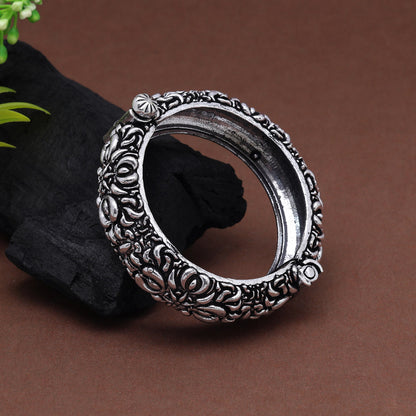 Silver Color Oxidised Bracelet (GSB345SLV)