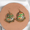 Multi Color Oxidised Meena Earrings (GSE2148MLT)