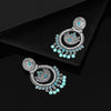 Firozi Color Oxidised Earrings (GSE2287FRZ)