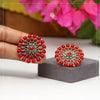 Red Color Oxidised Earrings (GSE2294RED)