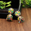 Multi Color Oxidised Mint Meena Earrings (GSE2302MLT)