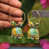 Multi Color Mint Meena Oxidised Earrings (GSE2304MLT)
