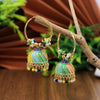 Multi Color Mint Meena Oxidised Earrings (GSE2304MLT)