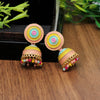 Multi Color Mint Meena Oxidised Earrings (GSE2306MLT)