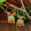 Multi Color Mint Meena Oxidised Earrings (GSE2307MLT)