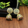 Multi Color Mint Meena Oxidised Earrings (GSE2309MLT)