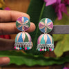 Multi Color Mint Meena Oxidised Earrings (GSE2310MLT)