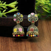 Multi Color Oxidised Mint Meena Earrings (GSE2311MLT)