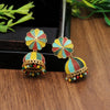 Multi Color Oxidised Mint Meena Earrings (GSE2313MLT)