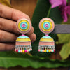Multi Color Oxidised Mint Meena Earrings (GSE2315MLT)
