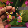 Multi Color Mint Meena Oxidised Earrings (GSE2320MLT)