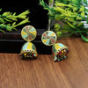 Multi Color Oxidised Mint Meena Earrings (GSE2321MLT)