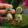 Multi Color Oxidised Mint Meena Earrings (GSE2326MLT)