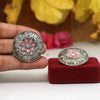 Pink Color Glass Stone Oxidised Earrings (GSE2362PNK)
