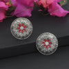 Red Color Glass Stone Oxidised Earrings (GSE2362RED)