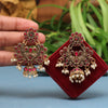 Rani Color Colorful Kundan Antique Earrings (GSE2373RNI)