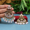 Pink Color Colorful Kundan Antique Earrings (GSE2374PNK)