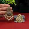 Grey Color Colorful Kundan Antique Earrings (GSE2375GRY)