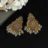 Grey Color Colorful Kundan Antique Earrings (GSE2375GRY)