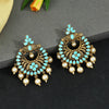 Firozi Color Colorful Kundan Oxidised Earrings (GSE2381FRZ)