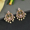 Pink Color Colorful Kundan Oxidised Earrings (GSE2381PNK)