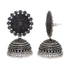 Oxidised Silver Plated Handmade Jhumka Brass Earrings (GSE247SLV)