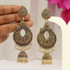 Gold Color Oxidised Earrings (GSE2567GLD)