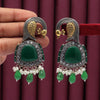 Green Color Premium Oxidised Earrings (GSE2593GRN)