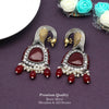 Maroon Color Premium Oxidised Earrings (GSE2593MRN)