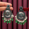 Green Color Premium Oxidised Earrings (PGSE2594GRN)