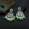 Green Color Premium Oxidised Earrings (PGSE2594GRN)