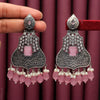 Pink Color Premium Oxidised Earrings (PGSE2595PNK)