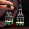 Green Color Premium Oxidised Earrings (PGSE2601GRN)