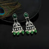 Green Color Premium Oxidised Earrings (PGSE2601GRN)