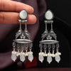 Gray Color Premium Oxidised Earrings (PGSE2601GRY)