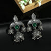 Green Color Premium Oxidised Earrings (PGSE2602GRN)