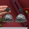 Silver Color Oxidised Big Jhumka Earrings (GSE2619SLV)