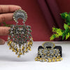 Gold & Silver Color Oxidised Earrings (GSE2625GS)