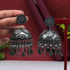 Silver Color Oxidised Big Jhumka Earrings (GSE2627SLV)