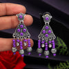 Purple Color Oxidised Earrings (GSE2635PRP)