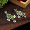 Parrot Green Color Oxidised Earrings (GSE2636PGRN)