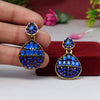 Blue Color Oxidised Earrings (GSE2637BLU)