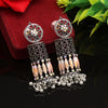 Peach Color Oxidised Earrings (GSE2640PCH)