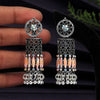 Peach Color Oxidised Earrings (GSE2640PCH)
