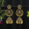 Gold Color Oxidised Earrings (GSE2661GLD)