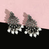 White Color Oxidised Earrings (GSE2662WHT)